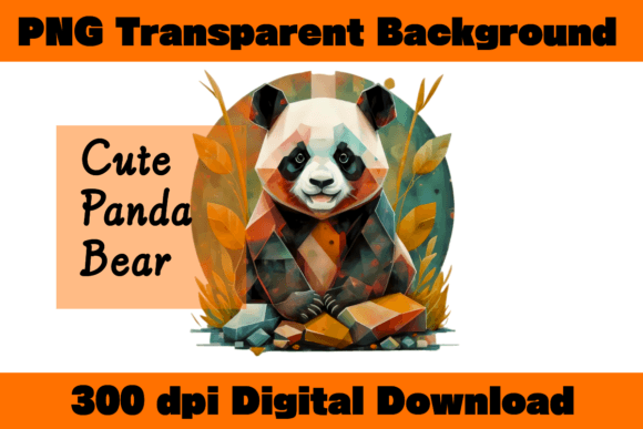 Download Panda Bear Abstract Illustration PNG - Png Collection
