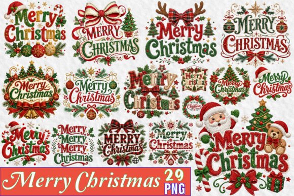 Download Merry Christmas Sublimation PNG Bundle - Png Collection