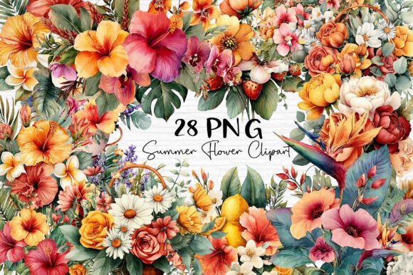 Download Summer Flower Clipart PNG - Summer flower Collection