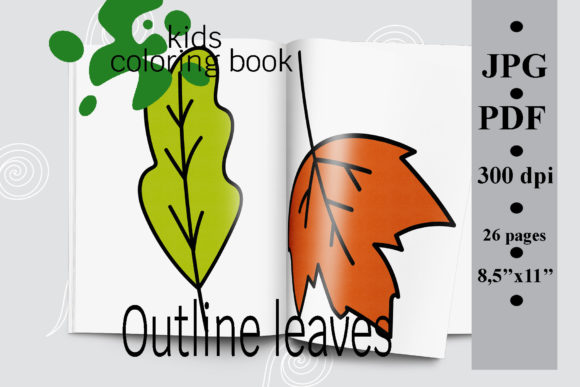 Download Outline Leaves Kids Coloring Book - Outline leaves Collection