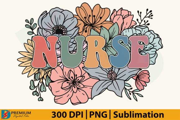 Download Retro Floral Nurse PNG, Flower Design - Png Collection