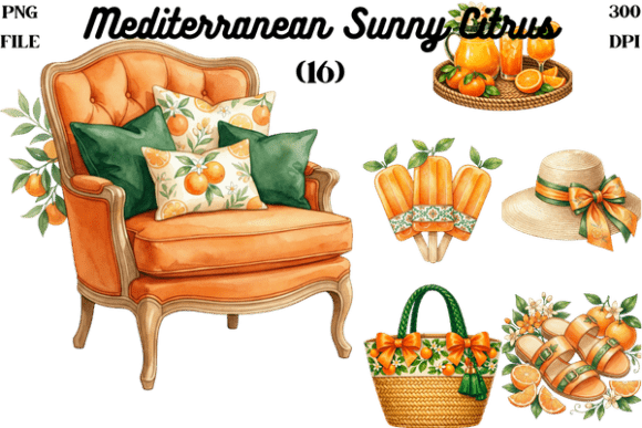 Download Mediterranean Sunny Citrus Clipart PNG - Png Collection