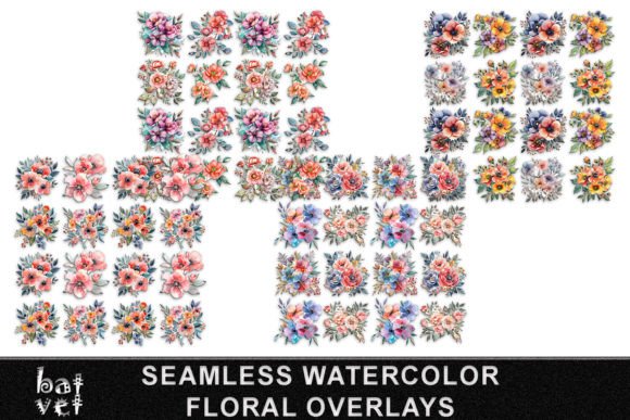 Download Seamless Watercolor Floral Overlay PNG - Png Collection