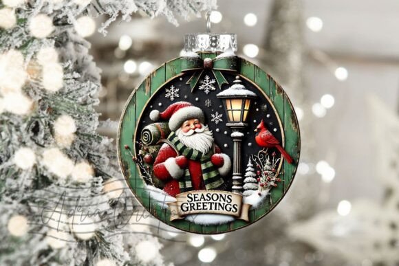 Download 3D Santa Round Christmas Sublimation Png - Png Collection