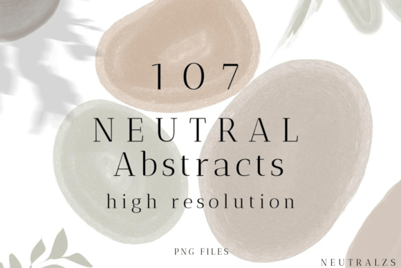 Download Neutral Abstract Shapes and Floral PNG - Png Collection