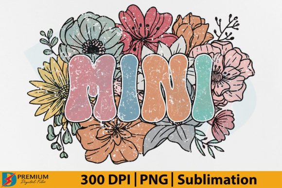 Download Retro Mini PNG,Mama Floral Flower Design - Png Collection