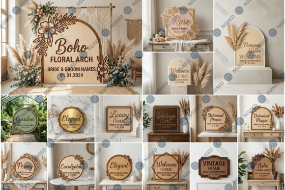 Download Wedding Welcome Signs SVG Mega Bundle - Premium Resources