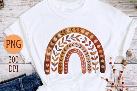 Download Boho Botanical Autumn Rainbow PNG - Rainbow Collection