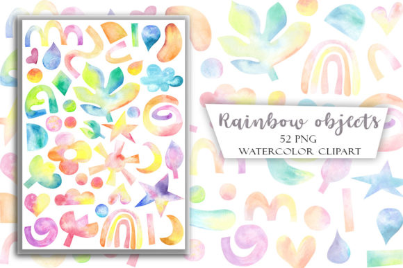 Download Watercolor Rainbow Abstract Objects - Rainbow Collection