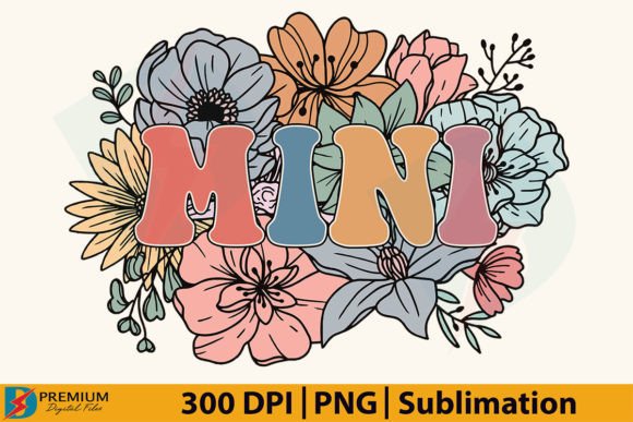 Download Retro Floral Mini PNG,Mama Flower Design - Png Collection