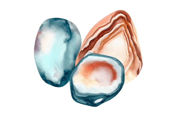 Download Watercolor Agate Stones Clipart PNG - Png Collection