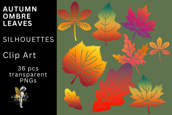 Download Autumn Ombre Leaves Clip Art - Premium Resources