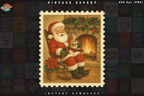 Download Warm Christmas Night Santa Postage PNG - Png Collection